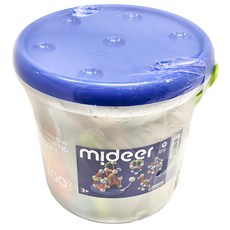 mideer 彩虹磁力棒互動繽紛桶 3歲以上 100個, MD1432, 1組