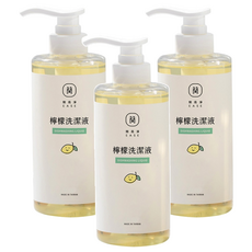 EASE 簡易淨 檸檬洗潔液 含1/5高比例檸檬原汁 多用途輕鬆去油 500mL, 3瓶