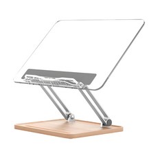 Ermutek 二木科技 桌上型多功能可折疊閱讀書架 透明壓克力面板 高度可調節48-340mm, DM-038, 面板350 x 260mm 底座235 x 220mm