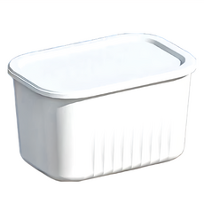 北歐風帶蓋收納箱, 加厚PP材質, 中(35.5 x 25.5 x 14cm), 白色, 1組