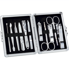 THREE SEVEN 金屬高級指甲剪11件組, 不鏽鋼色, 1組