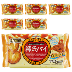 SANRITSU 三立製菓 源氏派 鹽焦糖風味餅乾 14枚入, 105g, 6袋