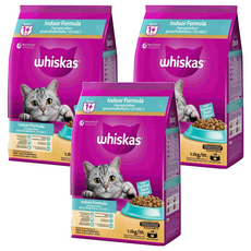 whiskas 偉嘉 1歲以上 室內貓 乾糧, 鮪魚 + 雞肉, 1.1kg, 3袋