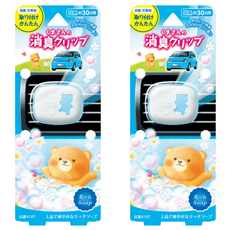 晴香堂 粉藍熊車用芳香劑(皂香) 效果約30日, 2個