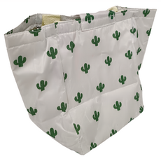 E.City 北歐風印花圖案保溫保冷便當袋, 25 x 21 x 3cm, 1個, 仙人掌