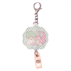 Sanrio 三麗鷗 皮質伸縮證件扣 CA940-9 7.5 x 7cm, 雙星仙子花邊, 1個