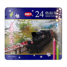LIBERTY 利百代 色鉛筆 CC-087 阿里山蒸汽火車, 24色, 1盒