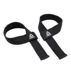 Reebok 銳步 重訓拉力助握帶 RAAC-15001BK, 黑色, 1組