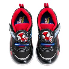 MARVEL 漫威 SPIDER-MAN 蜘蛛人 SPIDEY電燈鞋, 19.0, 黑色 + 紅色