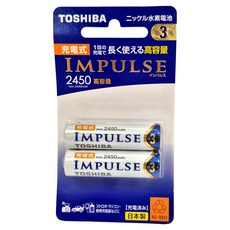 TOSHIBA 東芝 東芝3號低自放電鎳氫充電電池 高容量 TNH-3AH, 2個, 1組