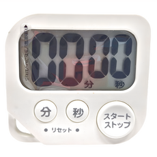 PEARL LIFE 珍珠金屬 大螢幕數位計時器, 白色, 1個