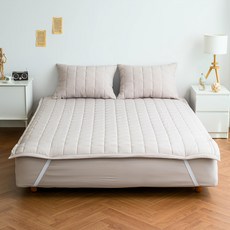 Inyx 防蟎固定帶絎縫床墊, 米棕色