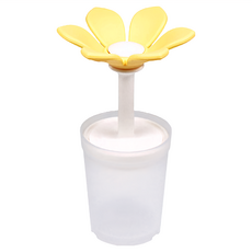 COCONORY 花朵造型固齒器四合一組, 花朵造型固齒器+副食品網袋+矽膠牙刷+水杯, 黃色, 1組