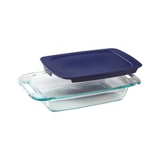 Corelle Brands 康寧餐具 Snapware Pyrex 含蓋式長方形烤盤 藍色 2.8L, 41.5cm, 1個