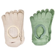 NICOFUN 愛定做 腳背簍空止滑瑜伽襪 女襪 FYK245TOE03 80g 2雙