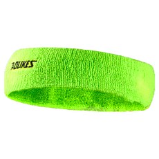 AOLIKES 奧力克斯 毛巾頭帶 2108，柔軟棉質材料，高密度彈性編織, 寬 4.5cm x 頭圍 36cm, 綠色, 1個