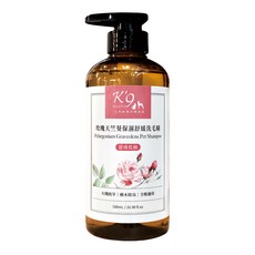 K'9 玫瑰天竺葵保濕舒緩洗毛精 添加檜木蒸餾純露 加強除臭 舒緩乾燥, 500ml, 1瓶