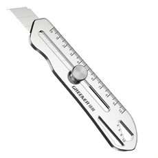 U ken 重型不鏽鋼6合1美工刀 18MM 銀色, 1支