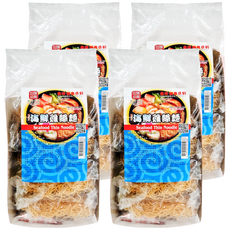 源順食品 海鮮雞絲麵, Seafood Thin Noodle, 5包, 280g, 4袋