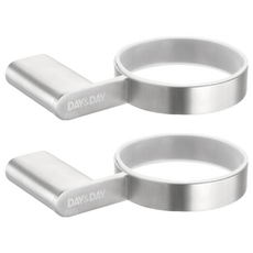 DAY&DAY 日日家居 輕鬆黏304不銹鋼吹風機放置架 全牆面膠片 聚氯乙烯 聚碳酸酯 規格10x12x17cm, LY-327, 2個