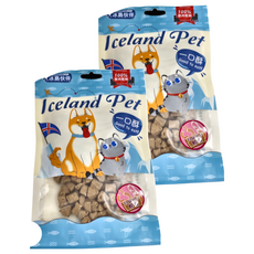 Icelandpet 冰島伙伴 全原肉乾鮮一口酥 小顆粒 2包 100g 寵物零食, 白身魚 + 鮮蝦塊
