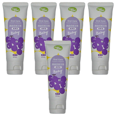 nac nac 護齒含氟牙膏 凝膠型 低泡 葡萄, 50ml, 5條