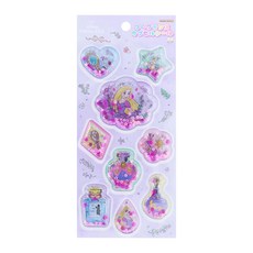 sun-star 迪士尼香氛QQ造型貼紙, 長髮公主 紫色, 1張