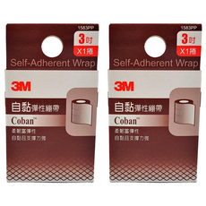 3M 自黏性繃帶 3吋 深膚色, 2盒, 1入