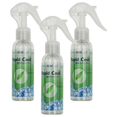 HSAE Rapid Cool 急涼降溫噴劑 綠茶香氛 L-薄荷醇 瞬間降溫 持續力長, 100ml, 3瓶