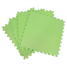 PMU 必美優 EVA 素面地墊 4片 繽紛可愛, 62*62cm, 果綠色, 1組