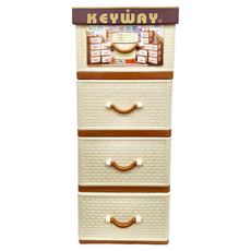 KEYWAY 聯府 佐藤四層櫃 附輪 475 x 400 x 980mm 104L, JX40, 4個