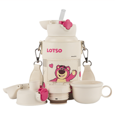 BEDDYBEAR 杯具熊 四葉草兒童保溫壺, 熱情草莓熊, 1個, 630ml