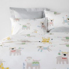 HOLA 和樂家居 純棉防蟎抗菌被套 雙人, 動物夥伴
