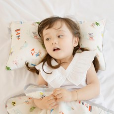 ahtty blanc 人造絲涼感兒童枕頭, 無尾熊海灘