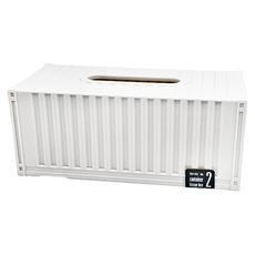 UdiLife 優的生活大師 2號貨櫃屋衛生紙盒 - 白色, ABS合成樹脂, 1個