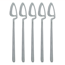 沐慕家居 不規則不銹鋼餐具掛邊刀, 5個