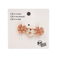 SY日系造型壓夾-雛菊粉SY12487