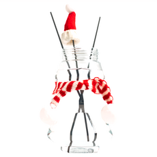 QiMart 聖誕樹造型擴香瓶 (500mL/瓶), 英國小蒼蘭, 聖誕帽+聖誕圍巾+擴香纖維棒5隻, 1瓶