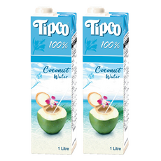 Tipco 100%椰子水 2瓶 天然無添加 清涼解渴 補充電解質, 1L