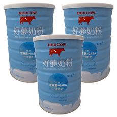 RED COW 紅牛 好夢奶粉, 珍貴芝麻素及GABA 一夜好夢, 900g, 3罐