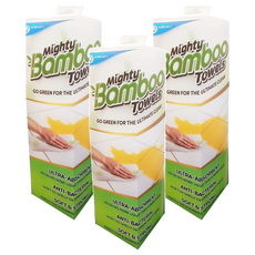 JML MIGHTY BAMBOO 強吸力天然竹纖維紙巾擦拭巾 Set 20張, 超強吸水力, 可機洗, 3盒