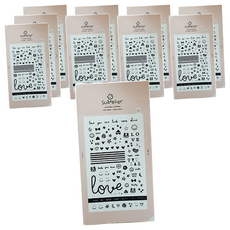 Suatelier Design JR 美甲貼, No.1069 冬季戀人美甲貼紙, 1060, 10件