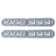 E.dot 壁掛式掛架 轉角掛勾 總長37 x 6cm(半截長18.7 x 6cm) 100g, 灰色, 2組