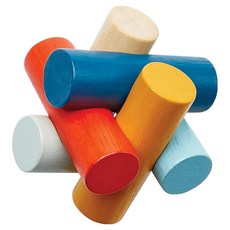 PLAN TOYS Log Puzzle 積木拼圖, 小圓柱, 1組