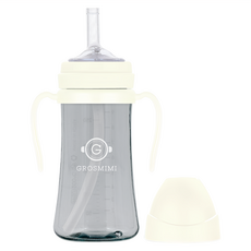 Grosmimi PPSU材質吸管杯 300ml, 6個月以上, 白色, 1個