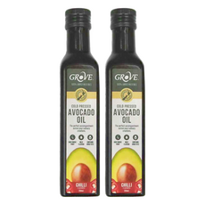 GROVE 克羅福 頂級冷壓初榨酪梨油 辣椒風味, 250ml, 2瓶