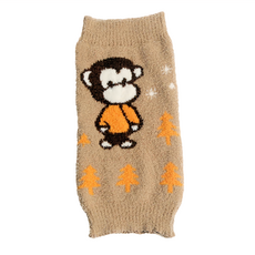 超彈力超保暖親膚兒童肚圍 加厚加長 高40 x 寬22cm 棕小猴, 棕, 1個