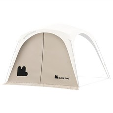 BLACK DOG 黑狗 穹頂天幕門簾 黑膠 PBD2450PJ010, 月光米, 1個, 展開:290×193cm 收納:39×19×5cm