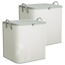 小麥購物 棉被衣物收納袋 C586 220L 281g, 灰白色, 2個