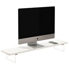 亞克力木板懸浮螢幕增高架 簡約現代 環保密度板, 暖白色